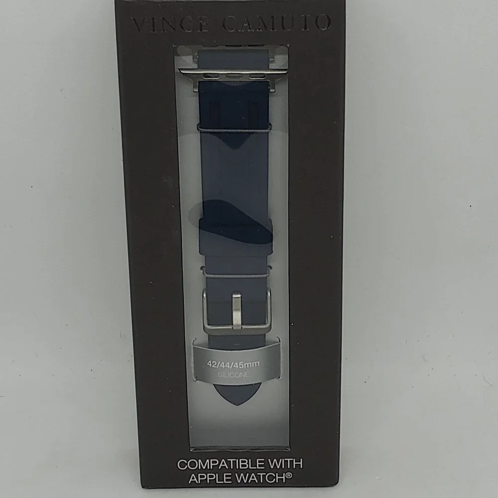 Vince Camuto 22mm Blue Silicon Strap Fits Apple Watch 42/44/45mm